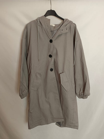 LYZK COLLECTION. Gray hooded parka TM