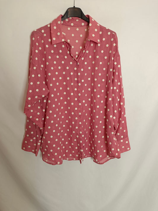 OTRAS. Blusa rosa plumeti T.u(m)