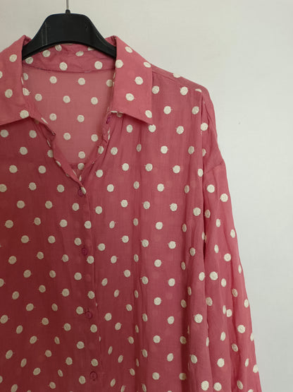 OTHERS. Pink plumeti blouse Tu(m)