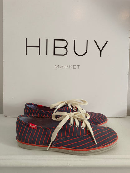 KEDS. Zapatillas lona gris rayas T.37