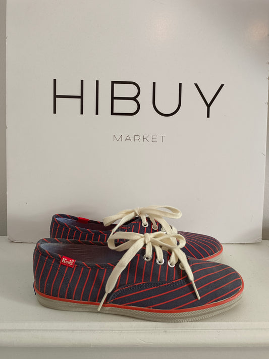 KEDS. Zapatillas lona gris rayas T.37