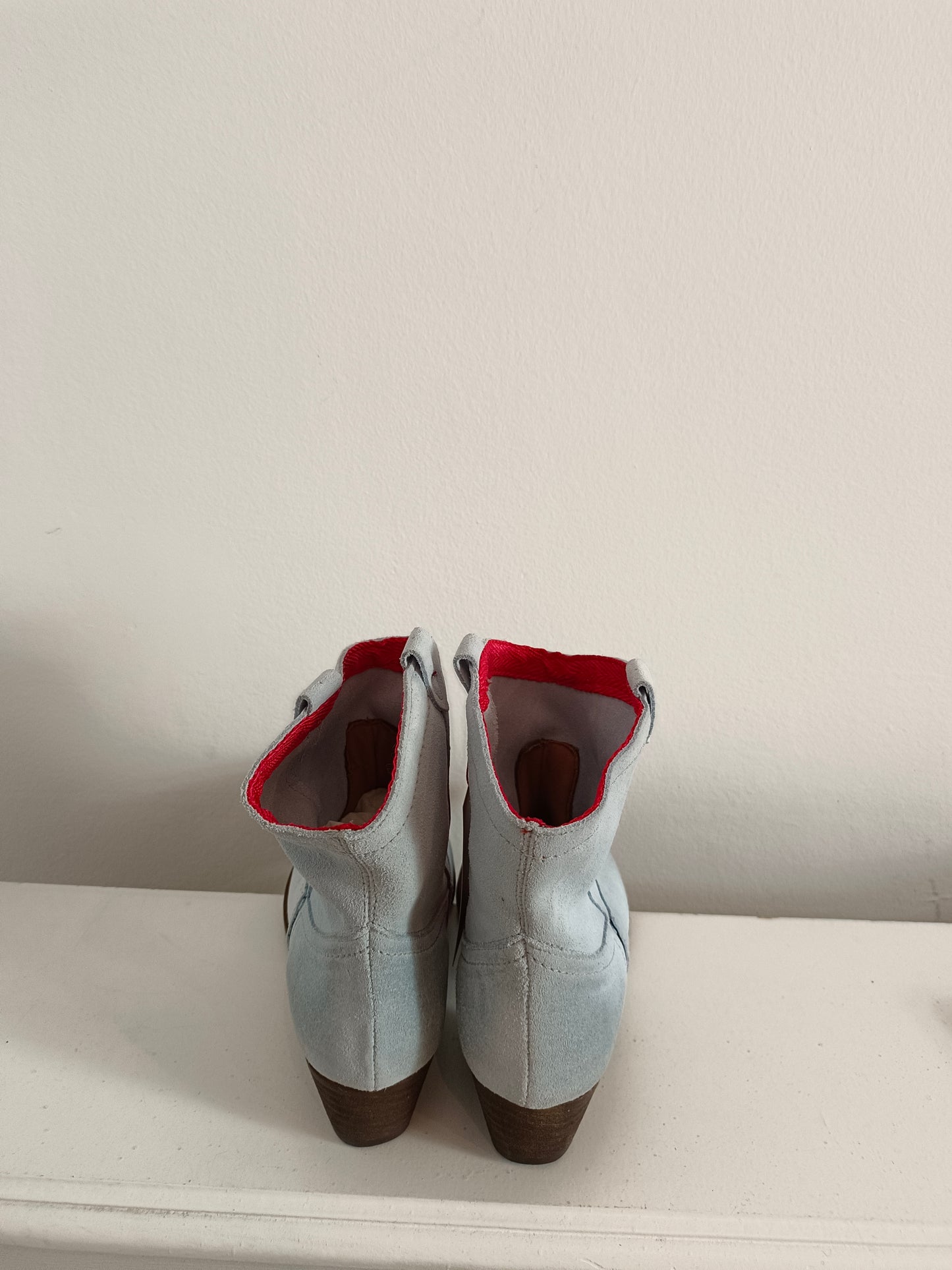 DRASTIK. Botas piel azul T.38(tara)