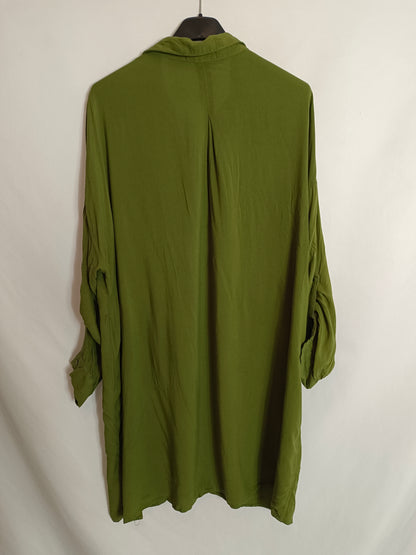 LEFTIES. Vestido verde camisero T.s