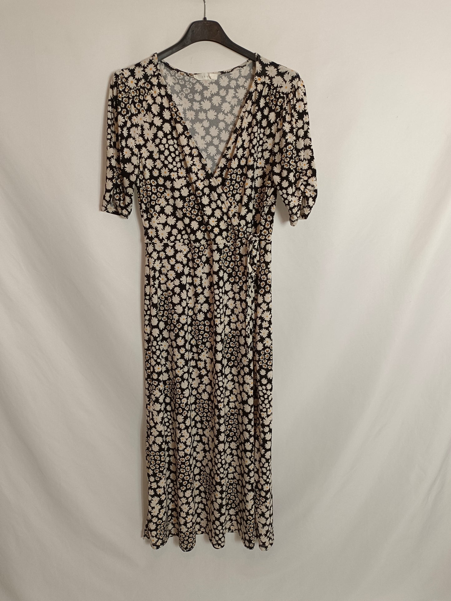 LUSH. Vestido negro margaritas T.m