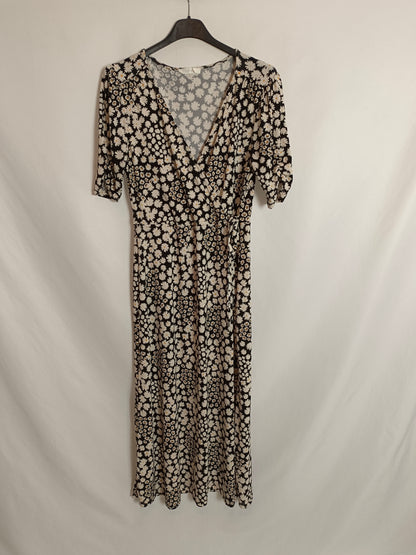 LUSH. Vestido negro margaritas T.m