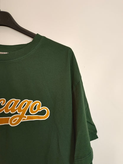 PULL&BEA. Camiseta verde crop T.m (TARA))