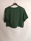 PULL&BEA. Camiseta verde crop T.m (TARA))