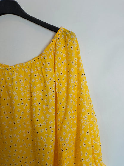 MANGO. Top amarillo flores T.m