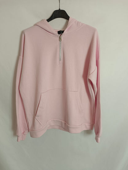 LEFTIES. Sudadera rosa capucha T.s