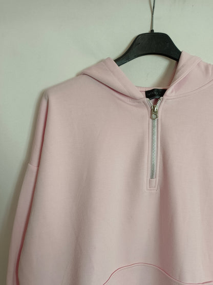 LEFTIES. Sudadera rosa capucha T.s