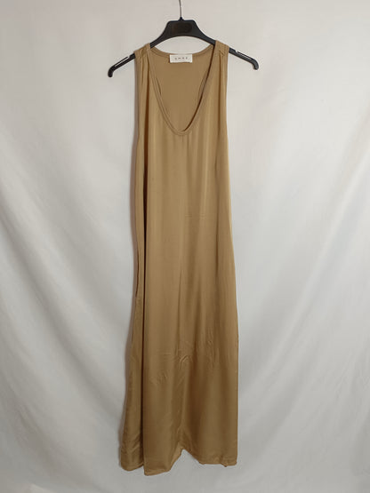 AMEE. Vestido largo camel T.u(s/m)