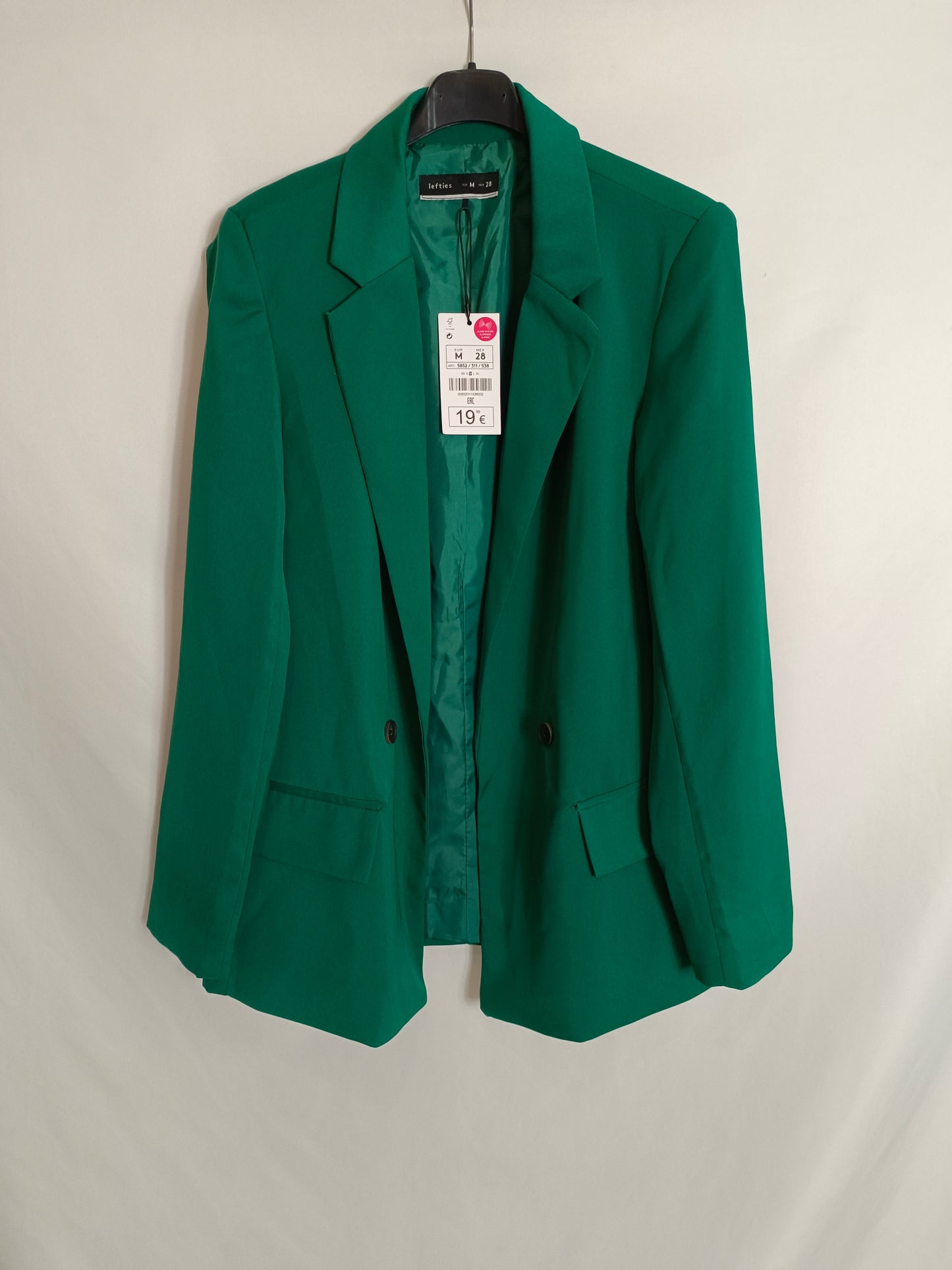 LEFTIES. Blazer verde fluida T.m
