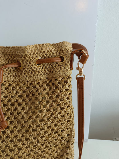 OTHERS. Raffia sack bag