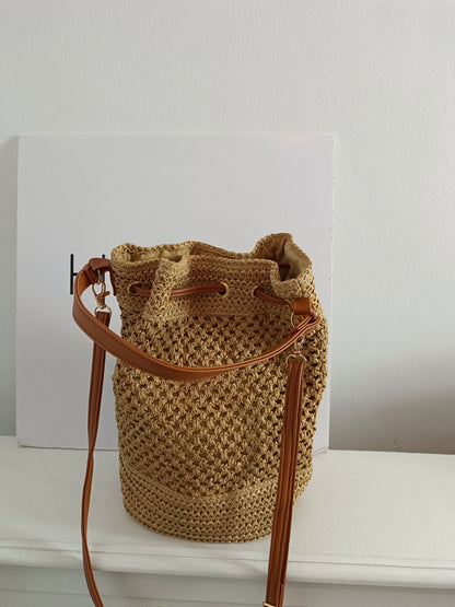 OTHERS. Raffia sack bag