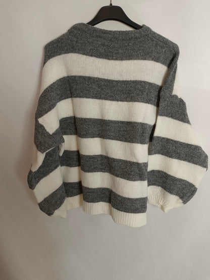 OTRAS. Jersey gris y blanco rayas TU(xs)