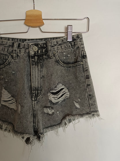 KISS PINK. Shorts denim gris T.s
