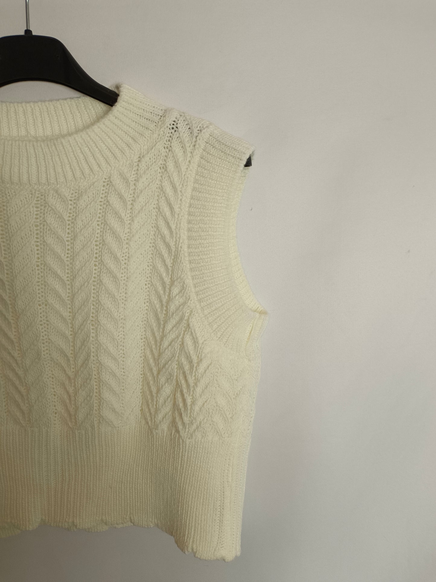 BASYCO. Jersey beige sin mangas TU(xs)