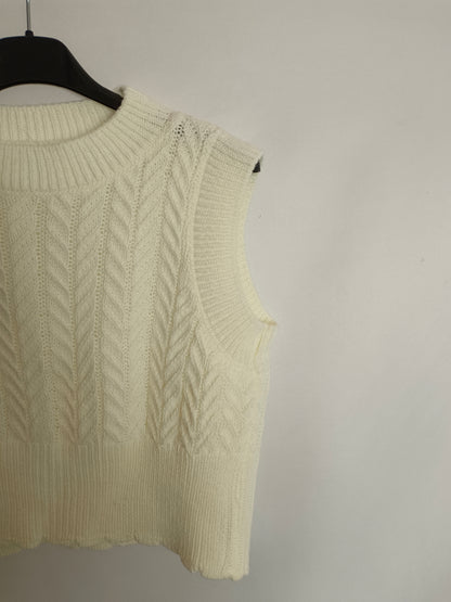 BASYCO. Jersey beige sin mangas TU(xs)