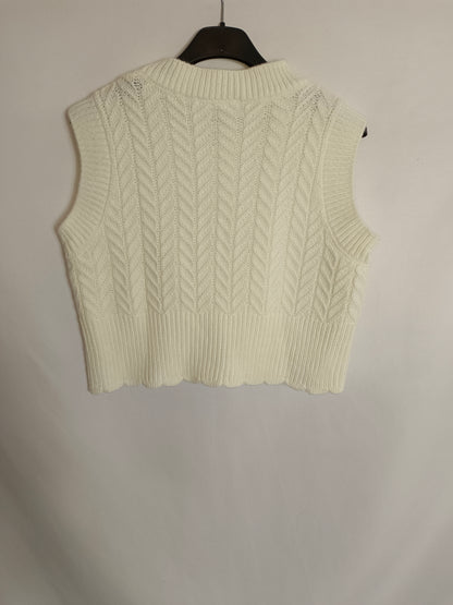 BASYCO. Jersey beige sin mangas TU(xs)