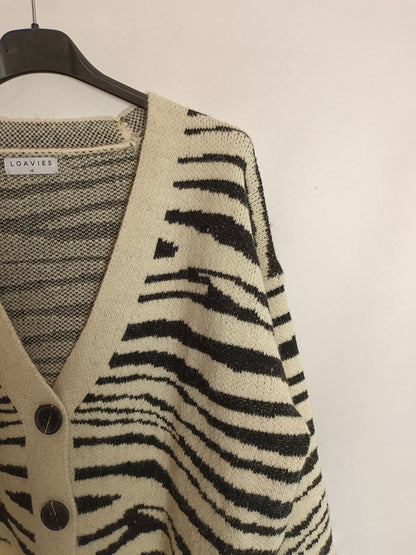 LOAVIES. Cárdigan animal print T.xs
