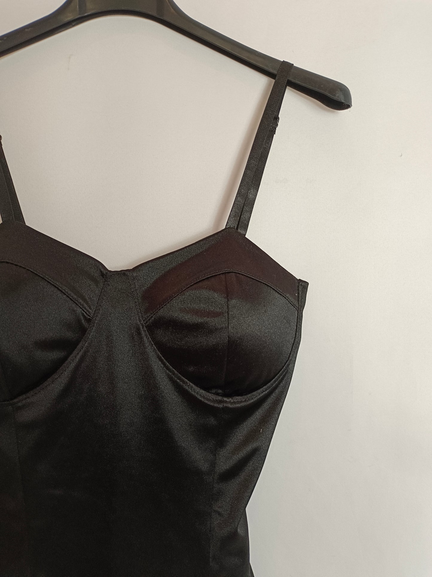 OTHERS. Black satin bodysuit Your(s)