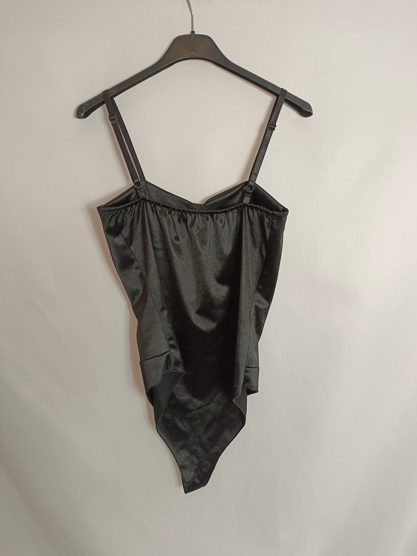 OTHERS. Black satin bodysuit Your(s)
