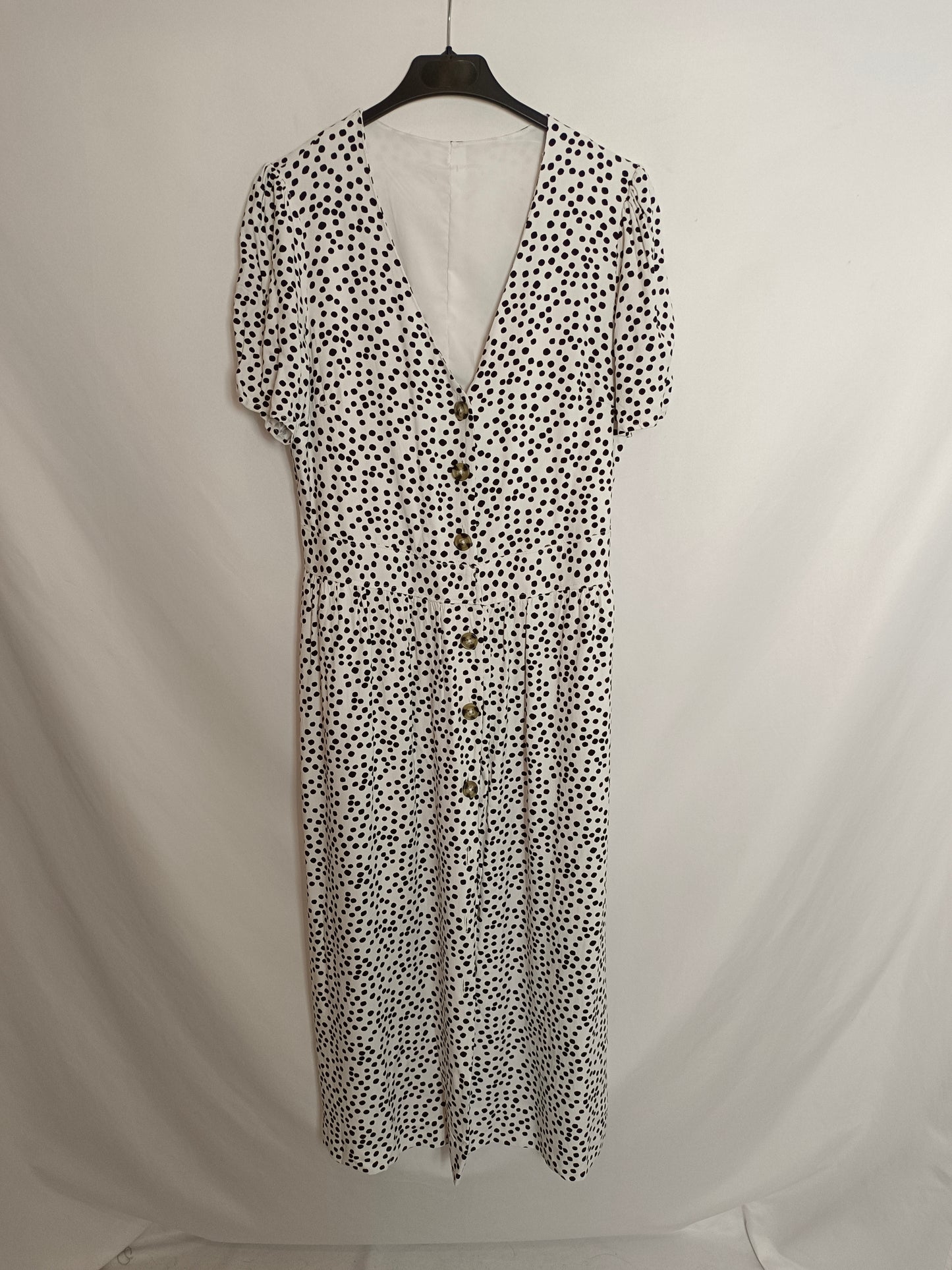 OTHERS. White polka dot midi dress Tu(s/m)