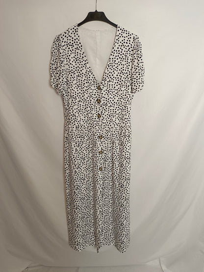 OTHERS. White polka dot midi dress Tu(s/m)