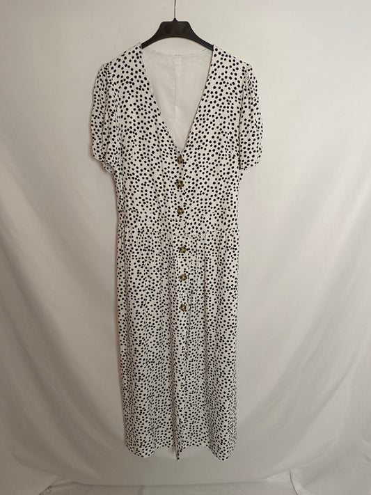 OTHERS. White polka dot midi dress Tu(s/m)