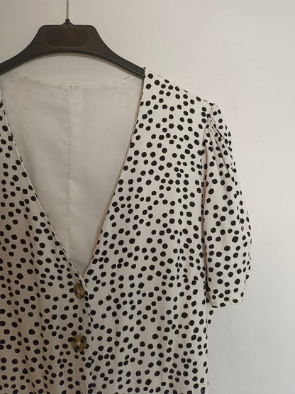 OTHERS. White polka dot midi dress Tu(s/m)