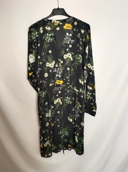 CORTEFIEL. Black floral dress TM