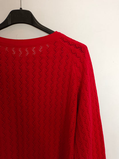 COUNTING CLOUDS. Red die-cut sweater S.2(s)