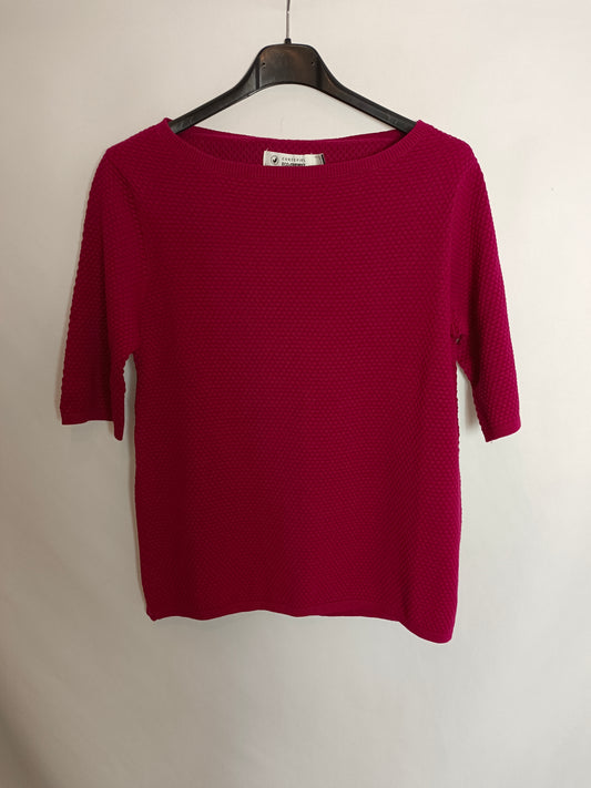 CORTEFIEL. Burgundy Ts knit top