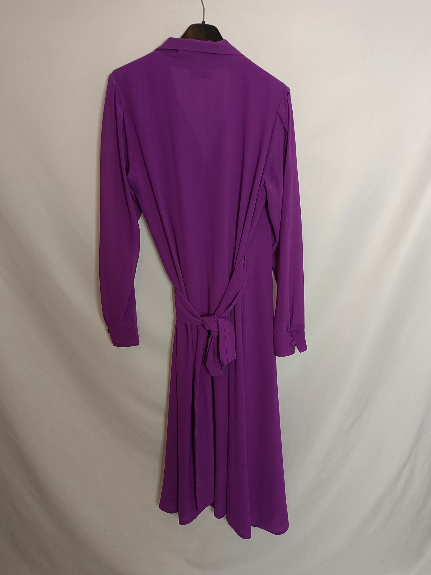 BIMANI. Vestido cruzado morado T.m