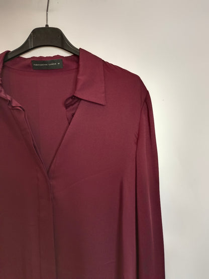 PURIFICACIÓN GARCÍA. Burgundy midi dress TM