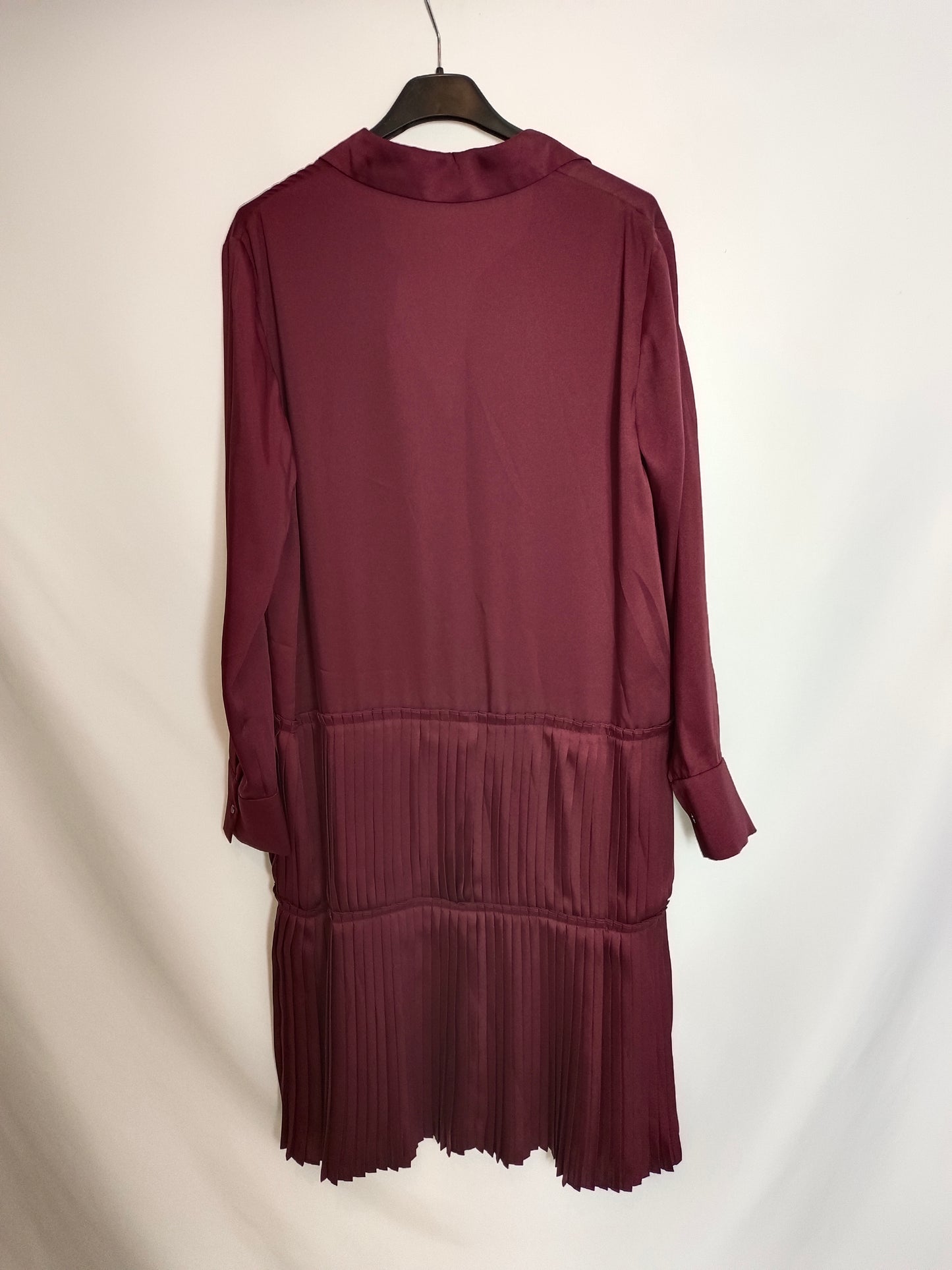 PURIFICACIÓN GARCÍA. Burgundy midi dress TM