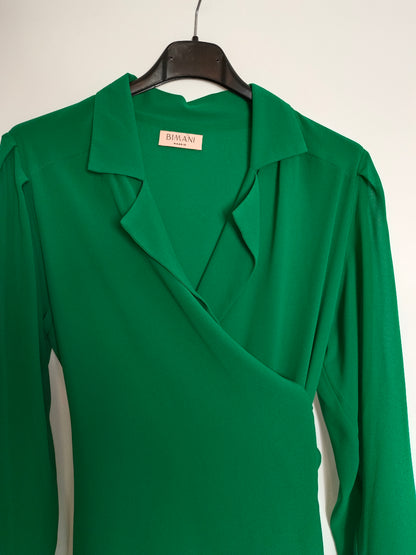 BIMANI. Green wrap dress Tm