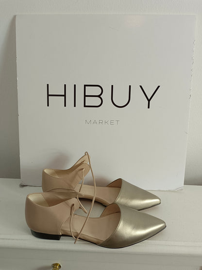 MICUIR. zapatos piel bicolor T.38