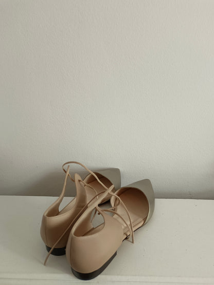 MICUIR. zapatos piel bicolor T.38