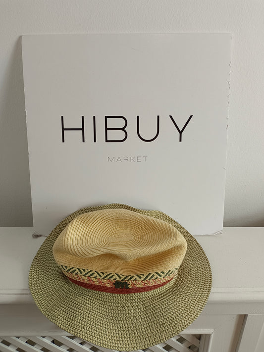 BIMBA Y LOLA. Beige raffia hat