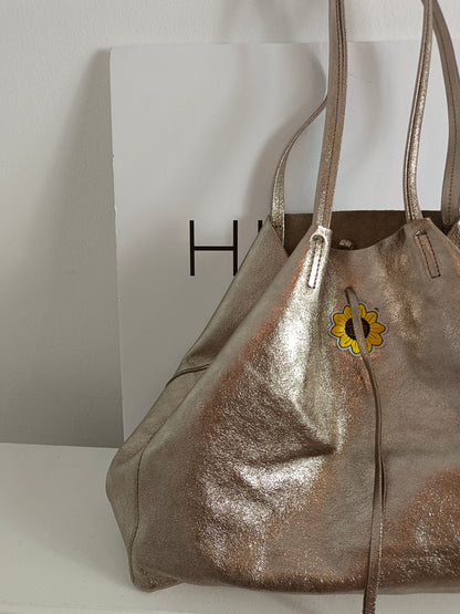 MADREFIERA. Bolso cobre purpurina