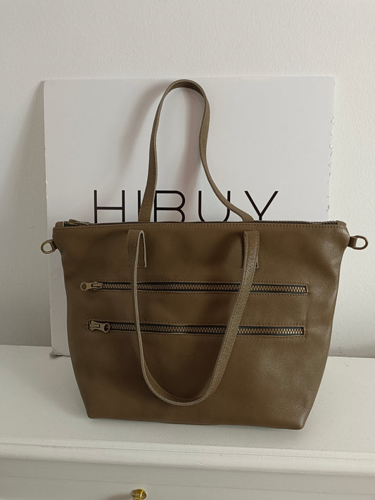 OTRAS. Bolso verde shopper