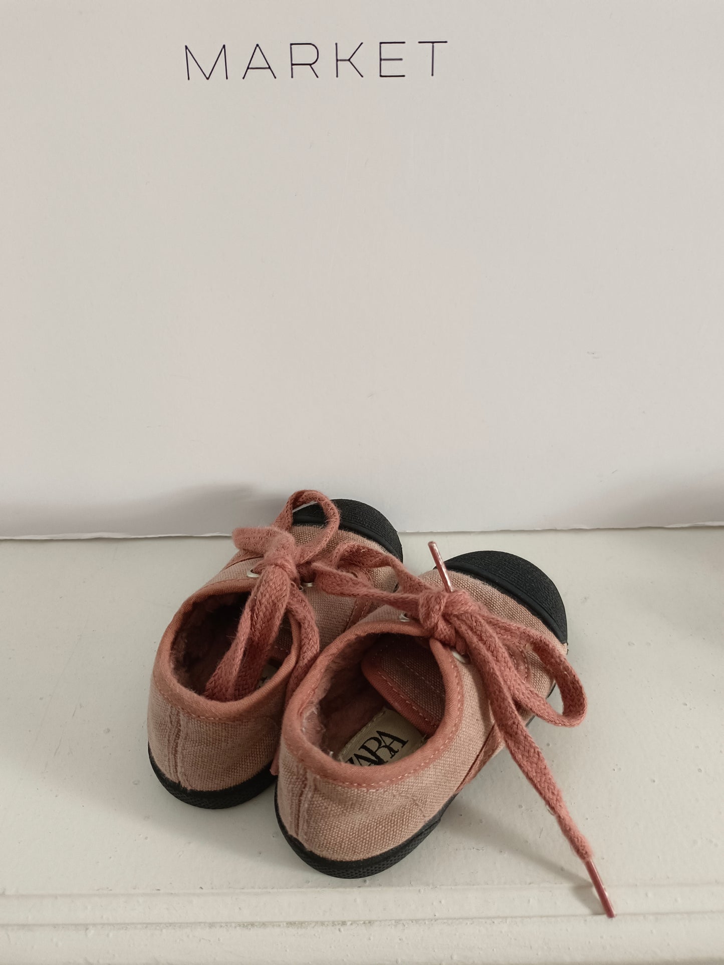 ZARA. Pink toe sneakers, size 18 months