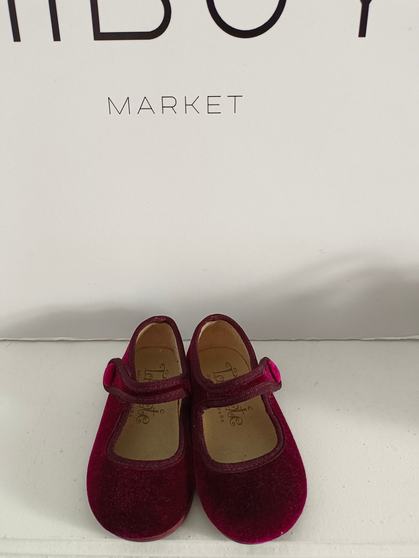 LOKOLATE. Burgundy velvet Mary Janes, size 20