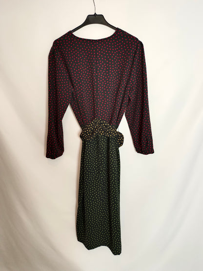 ZARA. Polka dot wrap dress Tl