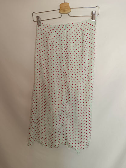 ZARA. Blue polka dot Ts skirt