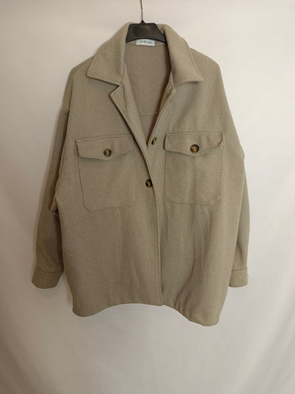 BO COOL. Chaqueta espiga beige T.m