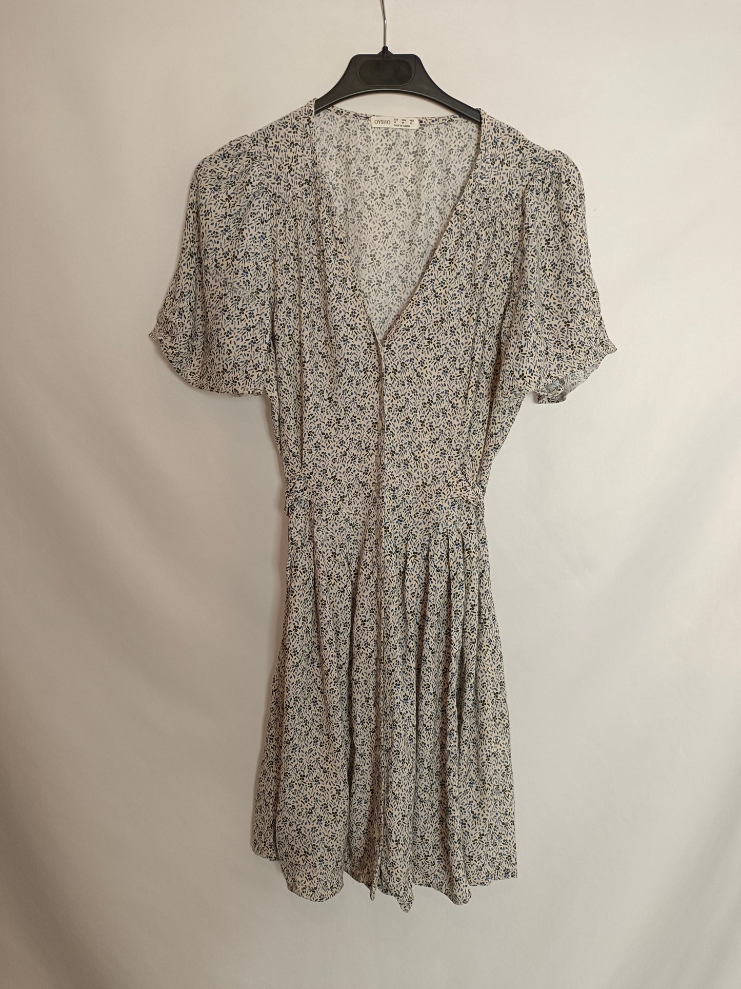 OYSHO. Beige floral dress TM