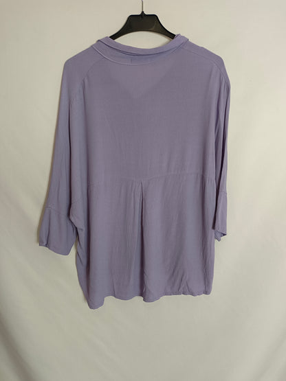 WHITE&ONE. Blusa fluida lila T.u(s)