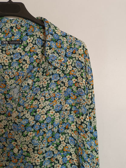ZARA. Floral Crop Blouse Tm